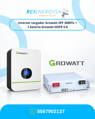 Sistema de Respaldo 3 kW Growatt SPF 3000TL + Batería HOPE 5.0